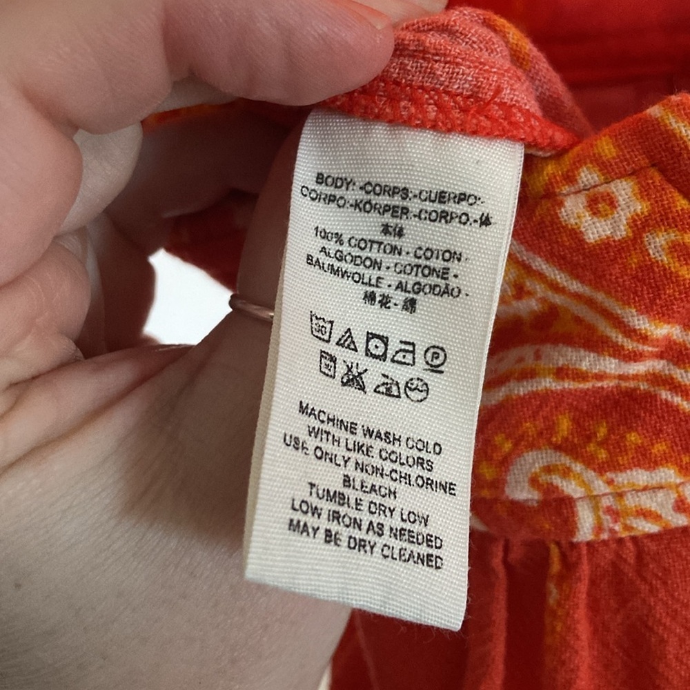 Free People Setting Sun orange sleeveless 100% cotton jumpsuit - Picture 13 of 13